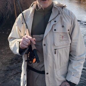 Fjallraven Mens Size L Rain coat with Hood